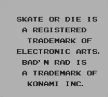 Image n° 4 - screenshots  : Skate or Die - Bad 'N Rad